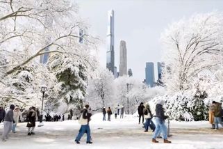 První sníh proměnil Manhattan v bílé království - Novinky